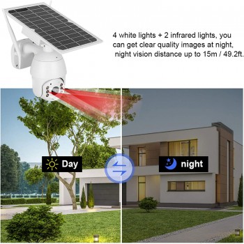 WESTON 太陽能高清無線網絡攝像機 白色 Solar Panel 4G/WIFI 4MP IP Camera Q5